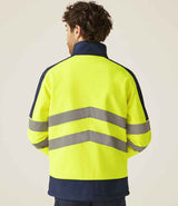 Regatta High Visibility Pro Soft Shell Jacket | Yellow/Navy thumbnail 4
