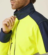Regatta High Visibility Pro Soft Shell Jacket | Yellow/Navy thumbnail 5