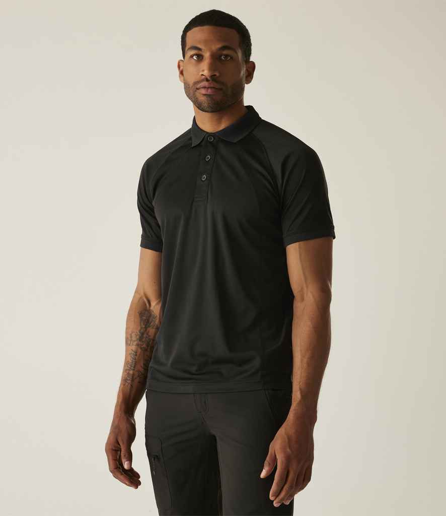 Regatta Coolweave Piqué Polo Shirt | Black