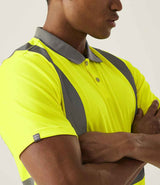 Regatta High Visibility Pro Contract Polo Shirt | Yellow thumbnail 3