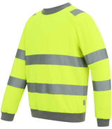 Regatta High Visibility Pro Contract Crew Neck Sweatshirt | Yellow thumbnail 7