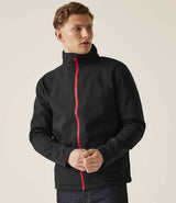 Regatta Ablaze Printable Soft Shell Jacket | Black/Classic Red thumbnail 1