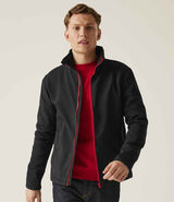 Regatta Ablaze Printable Soft Shell Jacket | Black/Classic Red thumbnail 3