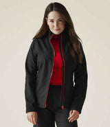Regatta Ladies Ablaze Printable Soft Shell Jacket | Black/Classic Red thumbnail 3