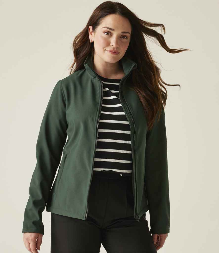 Regatta Ladies Ablaze Printable Soft Shell Jacket | Dark Spruce/Black