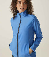 Regatta Ladies Ablaze Printable Soft Shell Jacket | French Blue/Navy thumbnail 4
