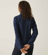 Regatta Ladies Ablaze Printable Soft Shell Jacket | Navy/French Blue thumbnail 2
