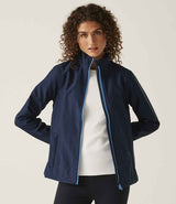 Regatta Ladies Ablaze Printable Soft Shell Jacket | Navy/French Blue thumbnail 3