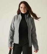 Regatta Ladies Ablaze Printable Soft Shell Jacket | Rock Grey/Black thumbnail 1