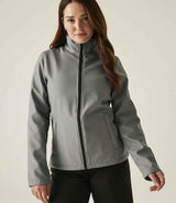 Regatta Ladies Ablaze Printable Soft Shell Jacket | Rock Grey/Black thumbnail 4