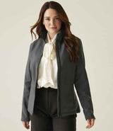 Regatta Ladies Ablaze Printable Soft Shell Jacket | Seal Grey/Black thumbnail 2