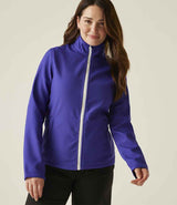 Regatta Ladies Ablaze Printable Soft Shell Jacket | Vibrant Purple/Black thumbnail 1