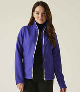 Regatta Ladies Ablaze Printable Soft Shell Jacket | Vibrant Purple/Black thumbnail 3
