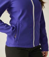 Regatta Ladies Ablaze Printable Soft Shell Jacket | Vibrant Purple/Black thumbnail 4