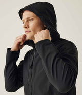 Regatta Venturer Three Layer Hooded Soft Shell Jacket | Black/Black thumbnail 4