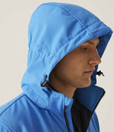 Regatta Venturer Three Layer Hooded Soft Shell Jacket | French Blue/Navy thumbnail 4