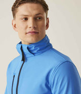 Regatta Venturer Three Layer Hooded Soft Shell Jacket | French Blue/Navy thumbnail 5