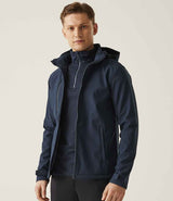 Regatta Venturer Three Layer Hooded Soft Shell Jacket | Navy/Navy thumbnail 5