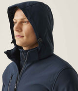 Regatta Venturer Three Layer Hooded Soft Shell Jacket | Navy/Navy thumbnail 7