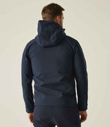 Regatta Venturer Three Layer Hooded Soft Shell Jacket | Navy/French Blue thumbnail 2