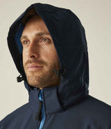 Regatta Venturer Three Layer Hooded Soft Shell Jacket | Navy/French Blue thumbnail 5