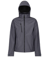 Regatta Venturer Three Layer Hooded Soft Shell Jacket | Seal Grey/Black thumbnail 6