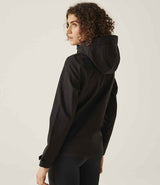 Regatta Ladies Venturer Three Layer Hooded Soft Shell Jacket | Black/Classic Red thumbnail 2