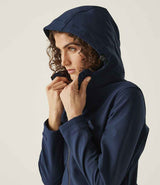 Regatta Ladies Venturer Three Layer Hooded Soft Shell Jacket | Navy/Navy thumbnail 5