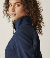 Regatta Ladies Venturer Three Layer Hooded Soft Shell Jacket | Navy/Navy thumbnail 6