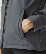 Regatta Ladies Venturer Three Layer Hooded Soft Shell Jacket | Seal Grey/Black thumbnail 6