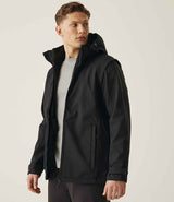 Regatta Erasmus 4-in-1 Soft Shell Jacket | Black/Black thumbnail 3