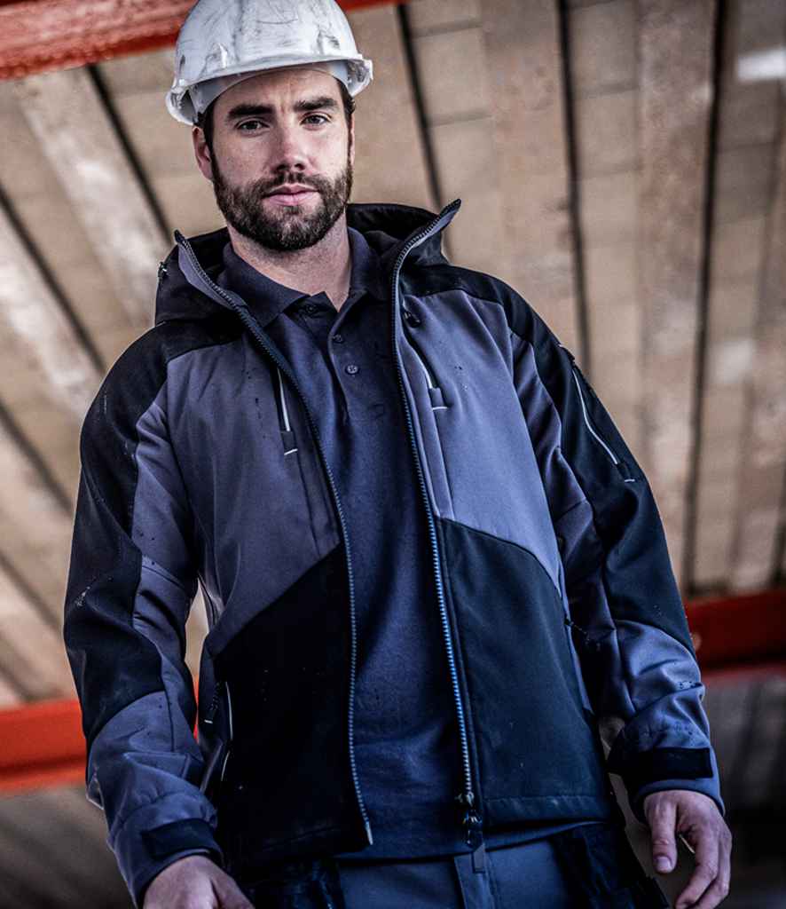 Regatta 4TEX Stretch Three Layer Soft Shell Jacket | Slate Grey/Black