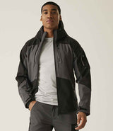 Regatta 4TEX Stretch Three Layer Soft Shell Jacket | Slate Grey/Black thumbnail 2