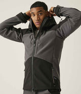 Regatta 4TEX Stretch Three Layer Soft Shell Jacket | Slate Grey/Black thumbnail 4