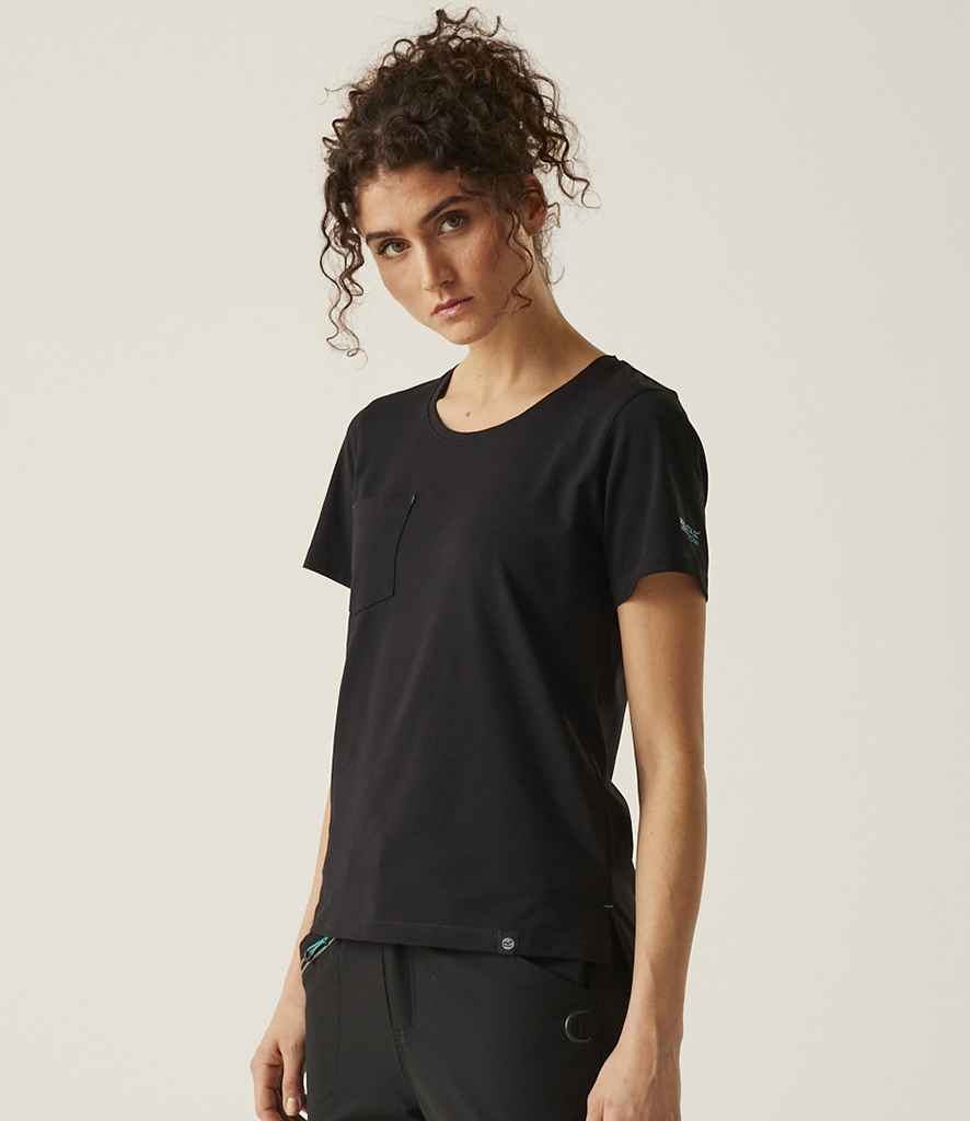 Regatta Ladies Ada Cotton Stretch T-Shirt | Black