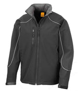 Result Work-Guard Hooded Soft Shell Jacket | Black/Black thumbnail 2