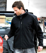 Result Work-Guard Ripstop Soft Shell Jacket | Black/Black thumbnail 1
