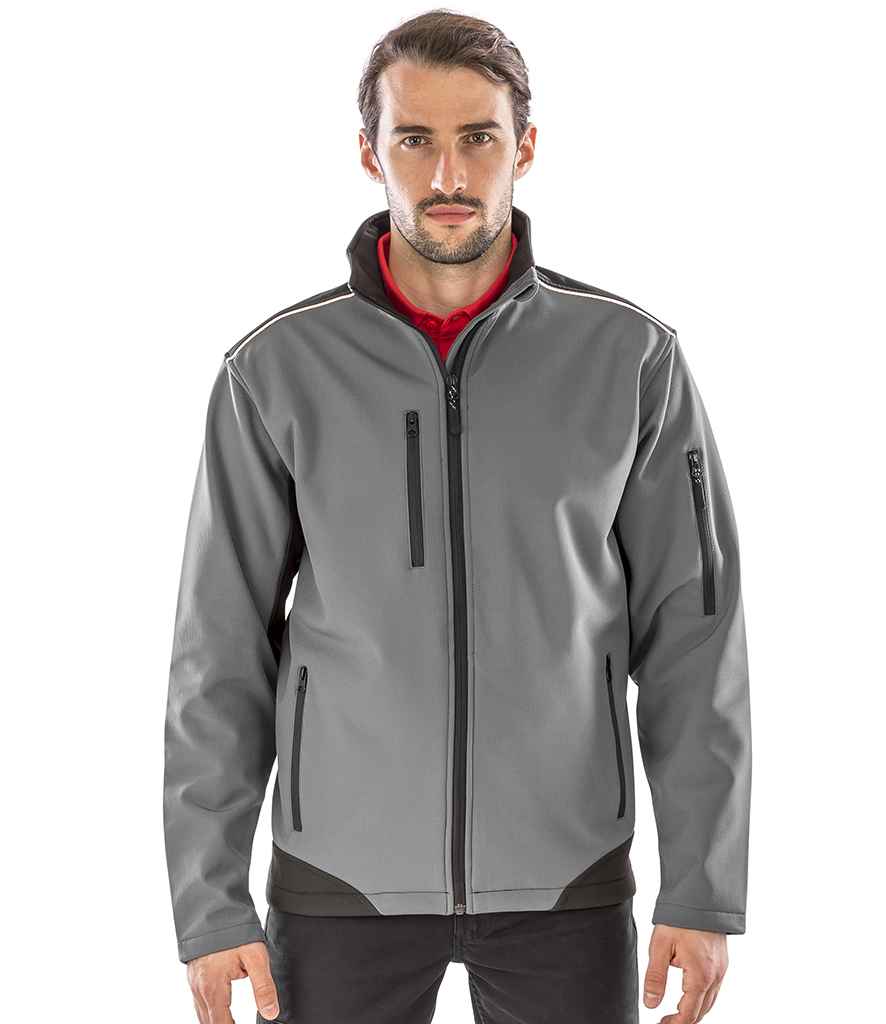 Result Work-Guard Ripstop Soft Shell Jacket | Grey/Black