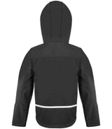 Result Core Kids TX Performance Hooded Soft Shell Jacket | Black/Grey thumbnail 2