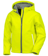 Result Core Kids TX Performance Hooded Soft Shell Jacket | Neon Yellow thumbnail 1
