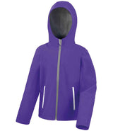 Result Core Kids TX Performance Hooded Soft Shell Jacket | Purple/Grey thumbnail 1