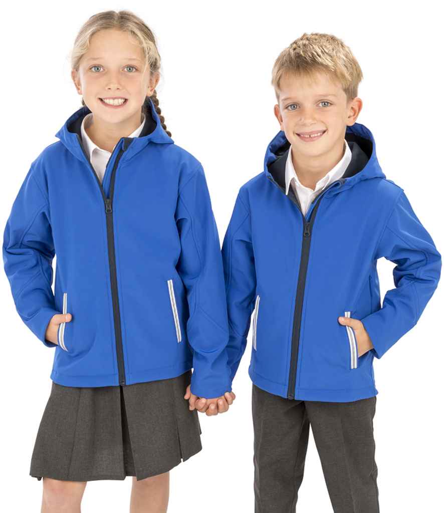 Result Core Kids TX Performance Hooded Soft Shell Jacket | Royal Blue/Navy