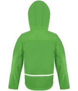 Result Core Kids TX Performance Hooded Soft Shell Jacket | Vivid Green/Black thumbnail 2