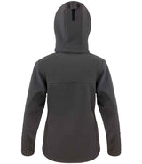Result Core Ladies Hooded Soft Shell Jacket | Black/Grey thumbnail 2