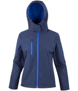 Result Core Ladies Hooded Soft Shell Jacket | Navy/Royal Blue thumbnail 2