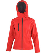 Result Core Ladies Hooded Soft Shell Jacket | Red/Black thumbnail 2