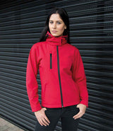 Result Core Ladies Hooded Soft Shell Jacket | Red/Black thumbnail 1