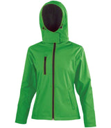 Result Core Ladies Hooded Soft Shell Jacket | Vivid Green/Black thumbnail 2