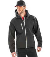Result Core Hooded Soft Shell Jacket | Black/Grey thumbnail 1