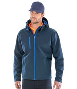 Result Core Hooded Soft Shell Jacket | Navy/Royal Blue thumbnail 1